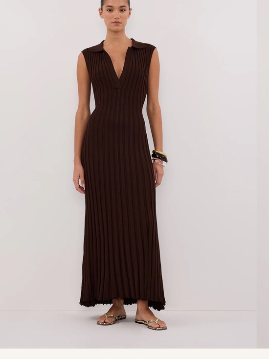 DISSH Dresses & Skirts - DISSH Hal Choc Sleeveless Knit Maxi Dress